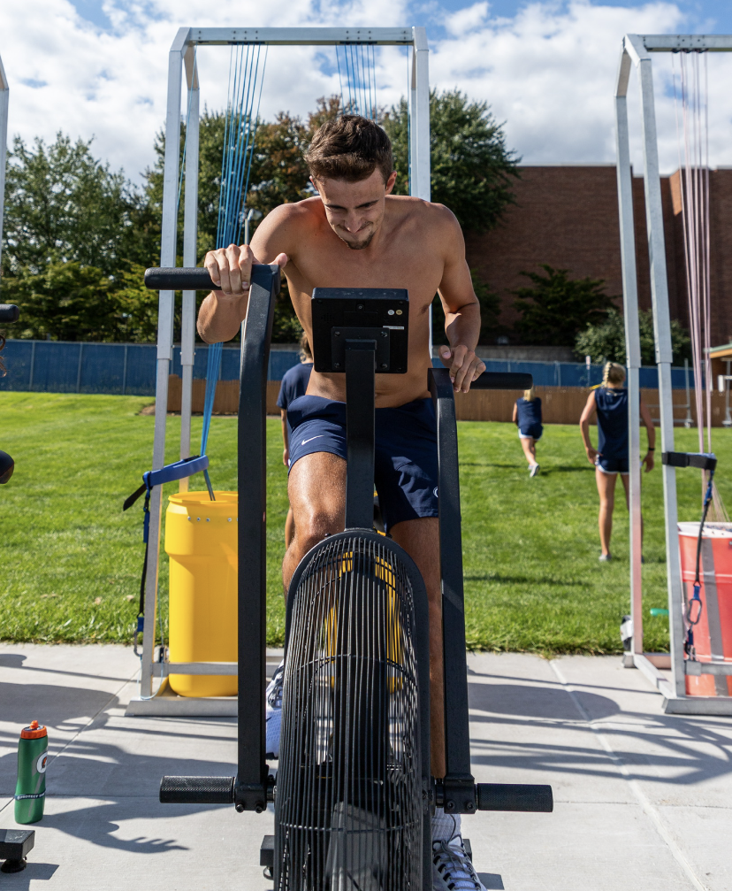 Assault bike conditioning workout