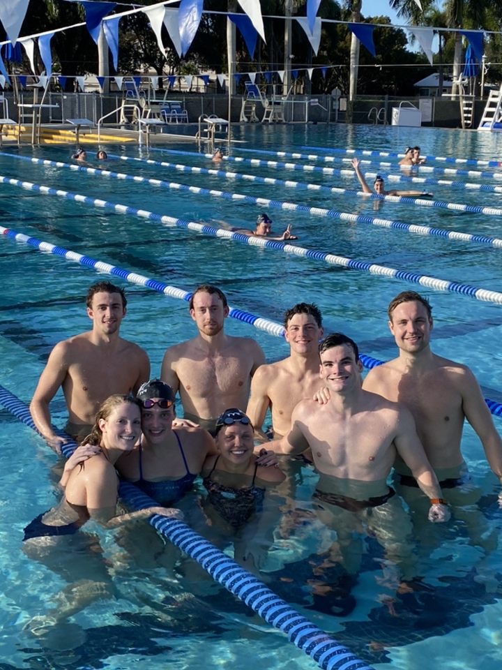 Breaststroke group during training trip